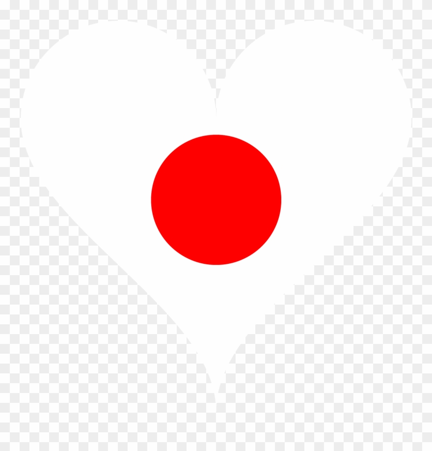 Image Of Love Shape Japan Flag Clipart