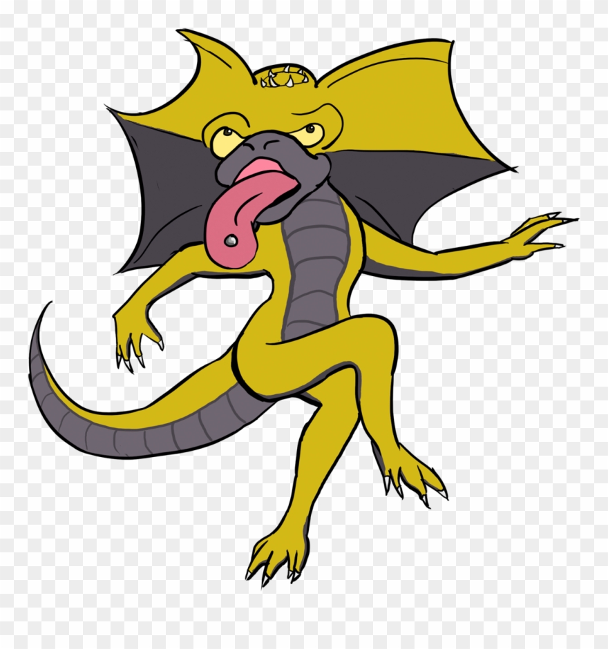 Tongue'zma Is A Ruthless Tyrant Frilled Lizard Queen Clipart