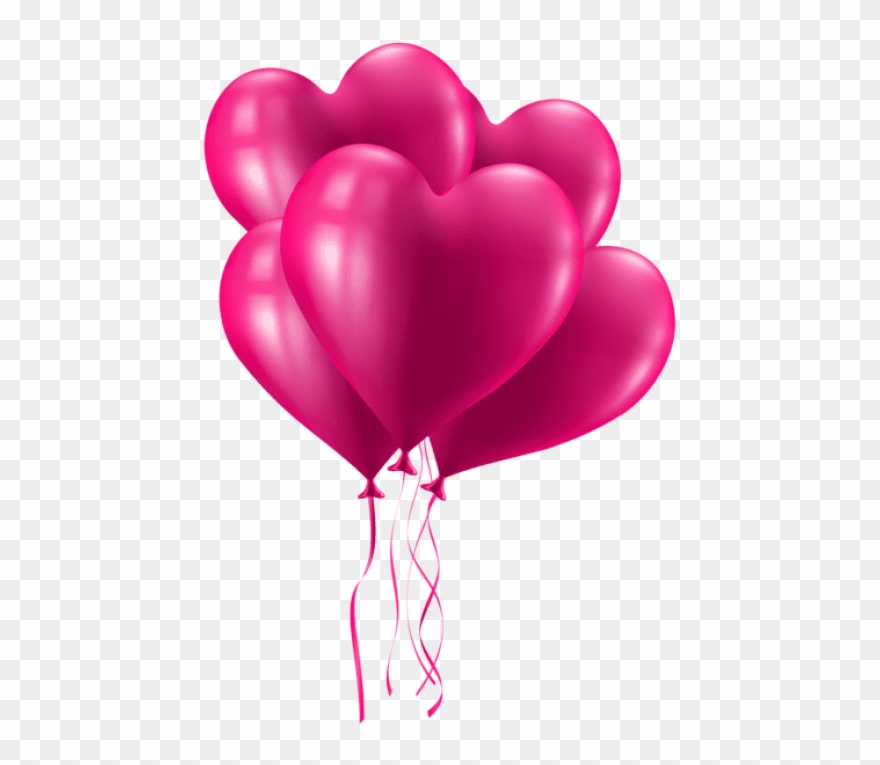 Free Png Download Valentine's Day Pink Heart Balloons Clipart