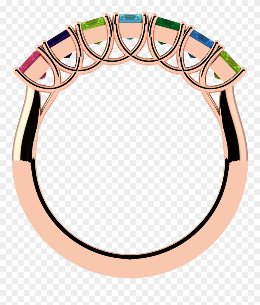 Nana Asscher Cut Lucita Style 1 To 7 Birthstones Clipart