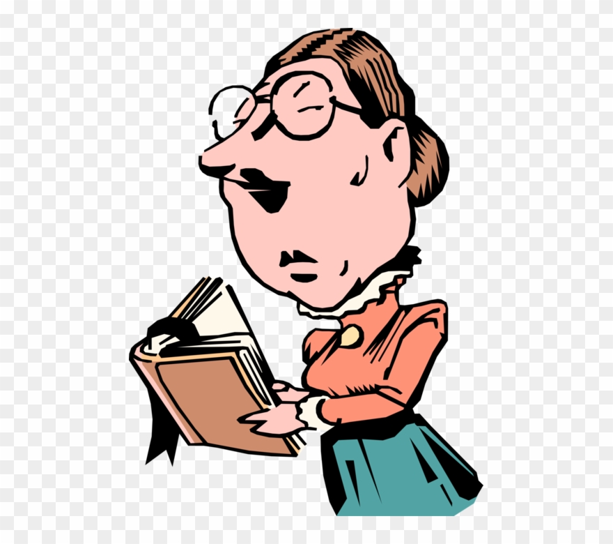 Vector Illustration Of Old West Prim Strict Schoolmarm Clipart