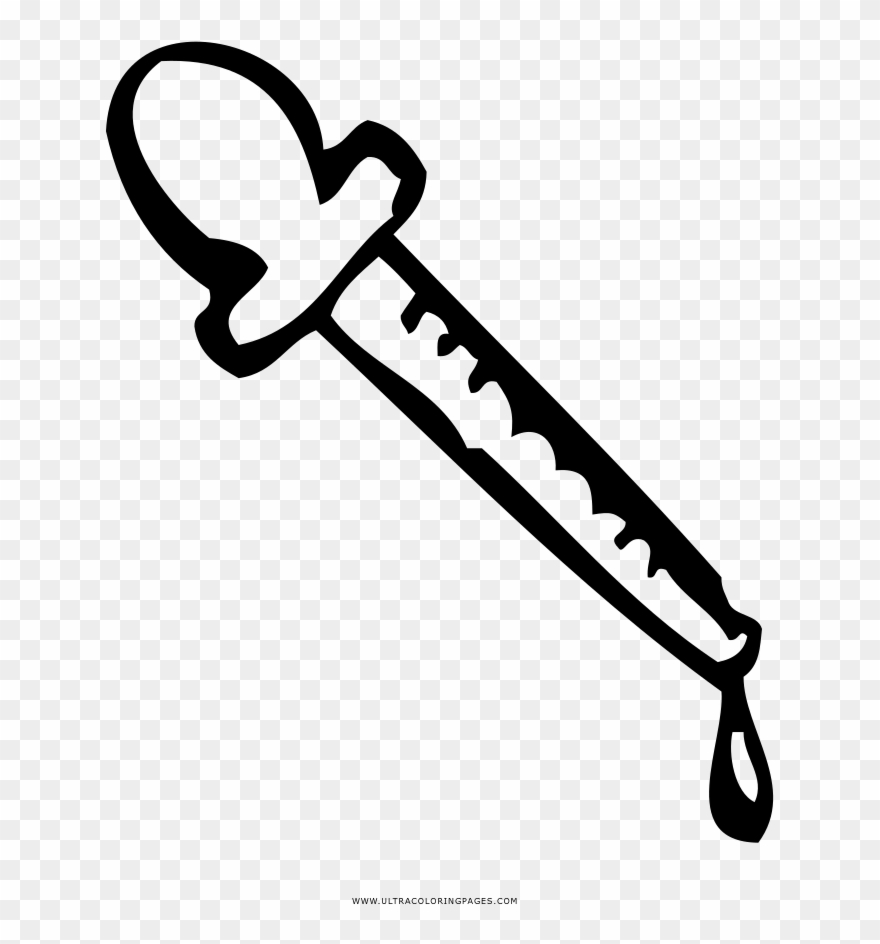 Pipette Coloring Page Clipart