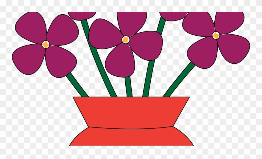 Flower Vases With Flowers Clipart - Png Download