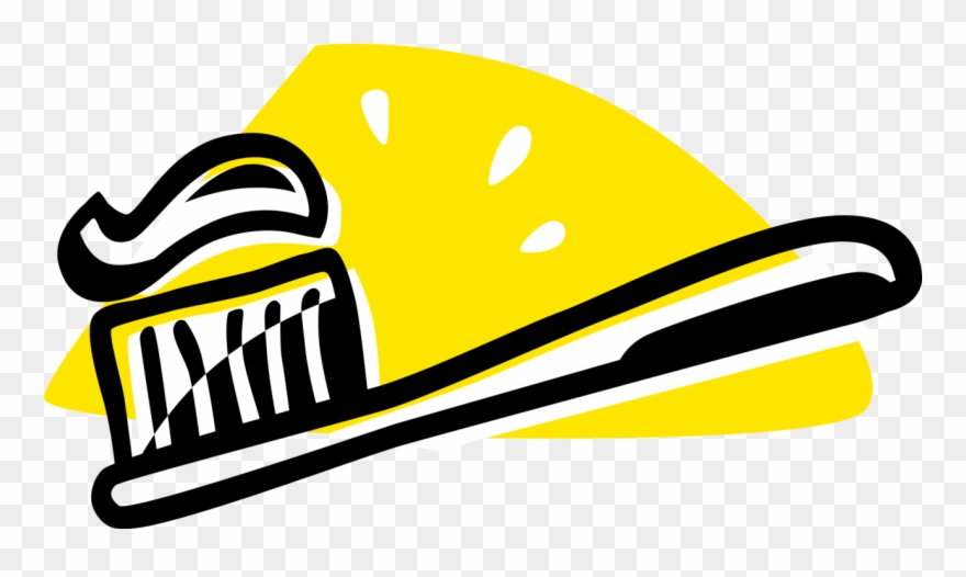 Cleans And Brushes Teeth Clipart