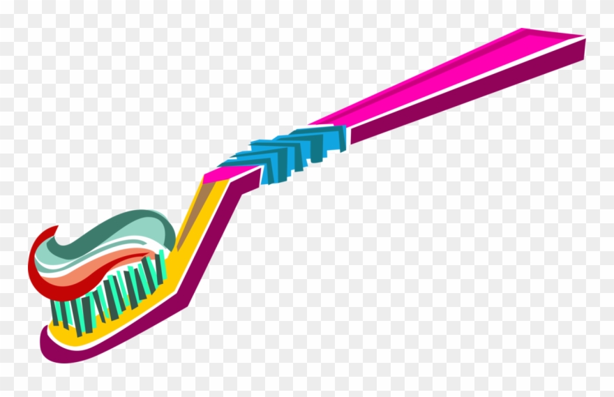 Cleans And Brushes Teeth Clipart