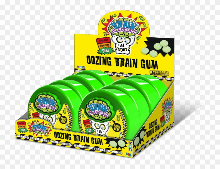 Brain Blasterz Oozing Brain Gum Clipart