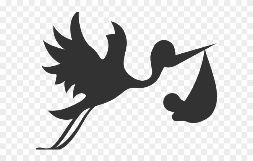 Stork Clipart Flying - Png Download
