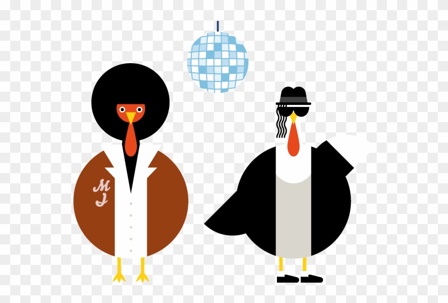 Old School Turkeys Were Mainly Covered In Black Plumage Clipart