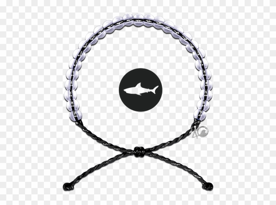 4ocean Shark Bracelet Black Clipart