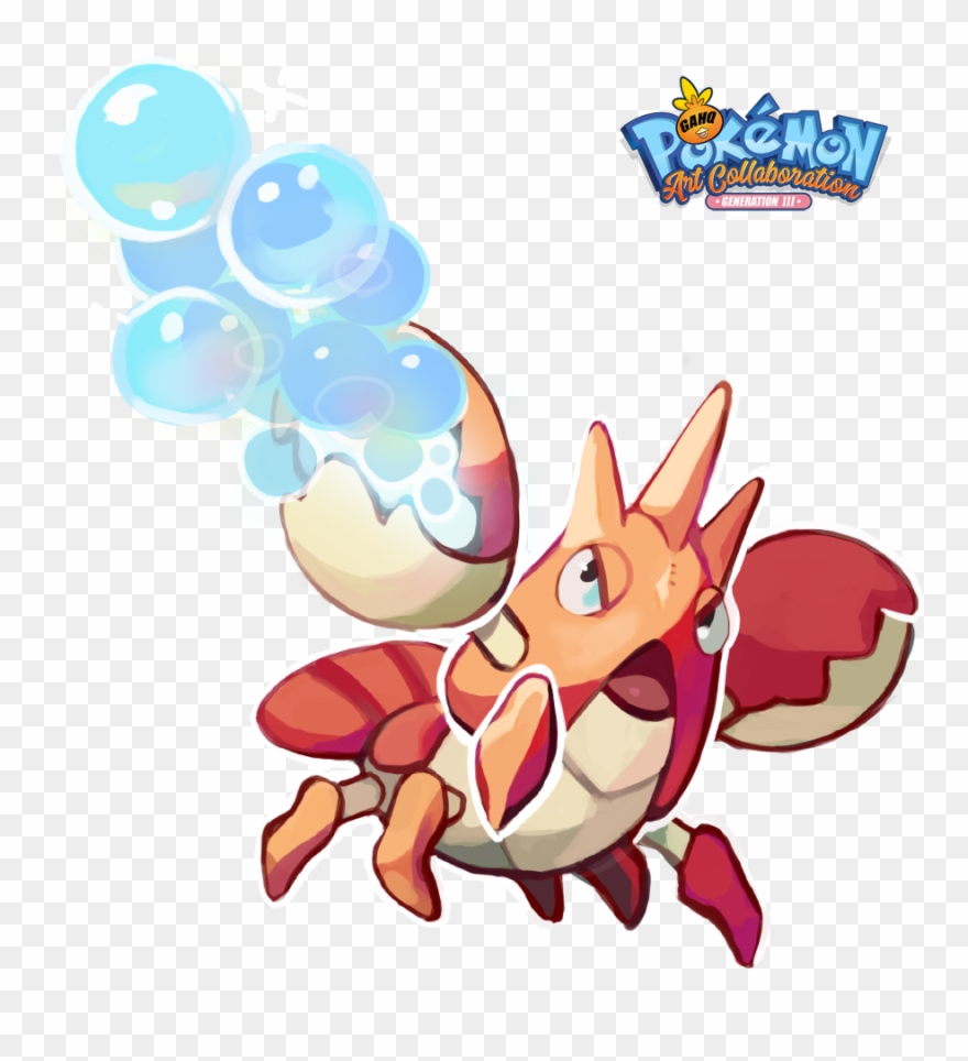 Corphish Using Bubble Beam By Yusiso Clipart