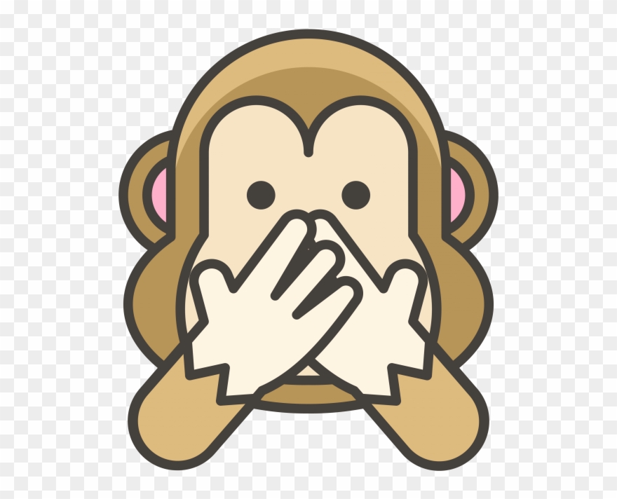 Speak No Evil Monkey Emoji Clipart
