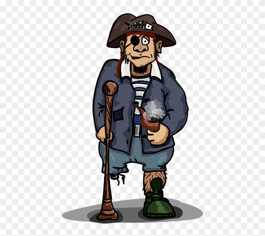 Clipart Of Once, Eyed And Pirates - Png Download