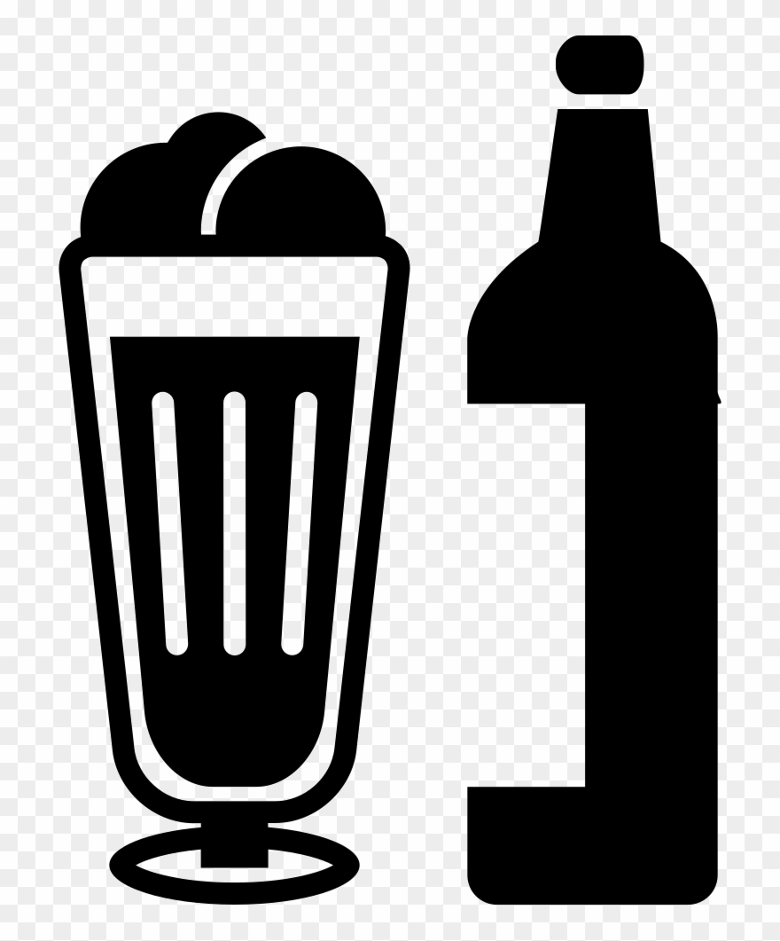 Beer In Glass And Bottle Comments Clipart