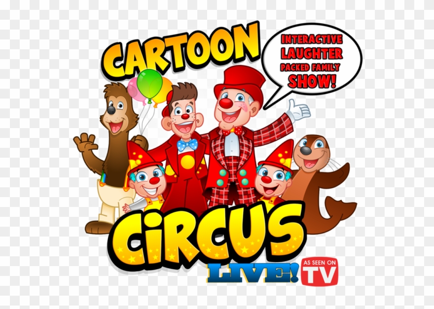 Cartoon Circus Live Logo Clipart