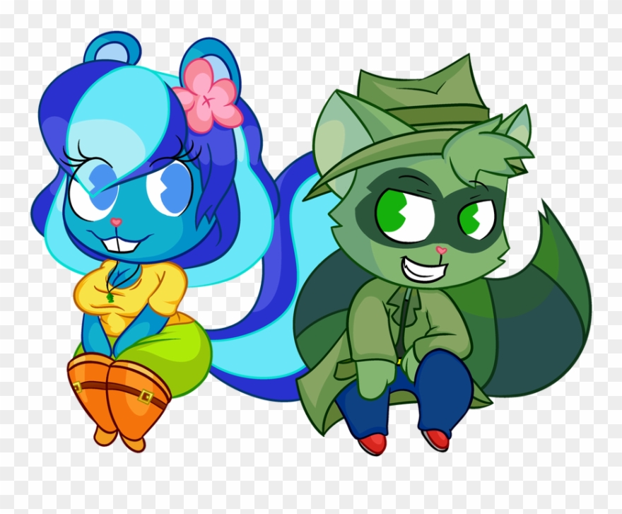 A Skunk And A Raccoon Clipart