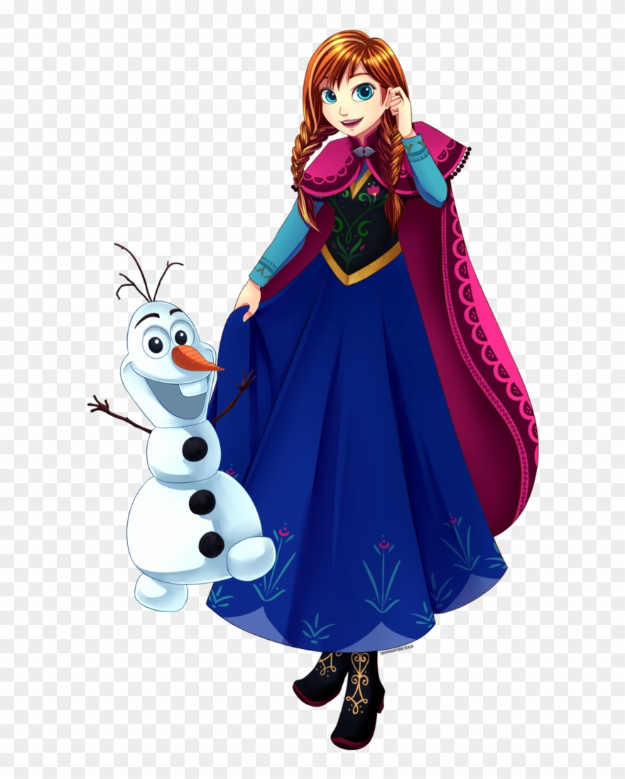 Anna And Olaf From Frozen Clipart