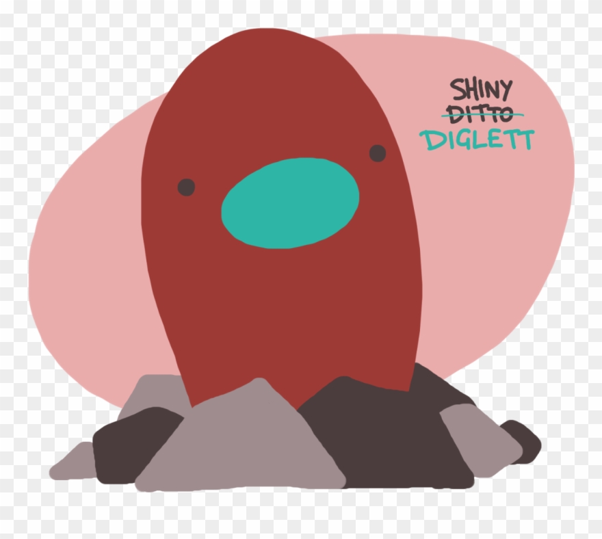 A Shiny Diglett With A Ditto Face But It's Definitely Clipart