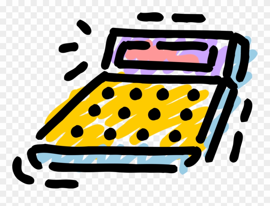 Calculator Performs Arithmetic Operations Clipart