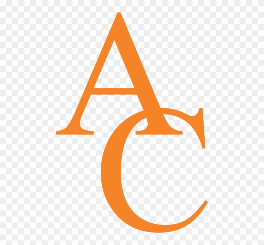 Ac Monogram In Orange Clipart