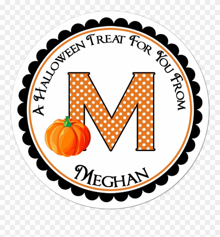 Monogram Pumpkin Personalized Sticker Clipart
