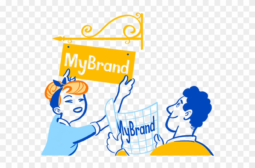 Brand Your Video Calls Illustration Clipart
