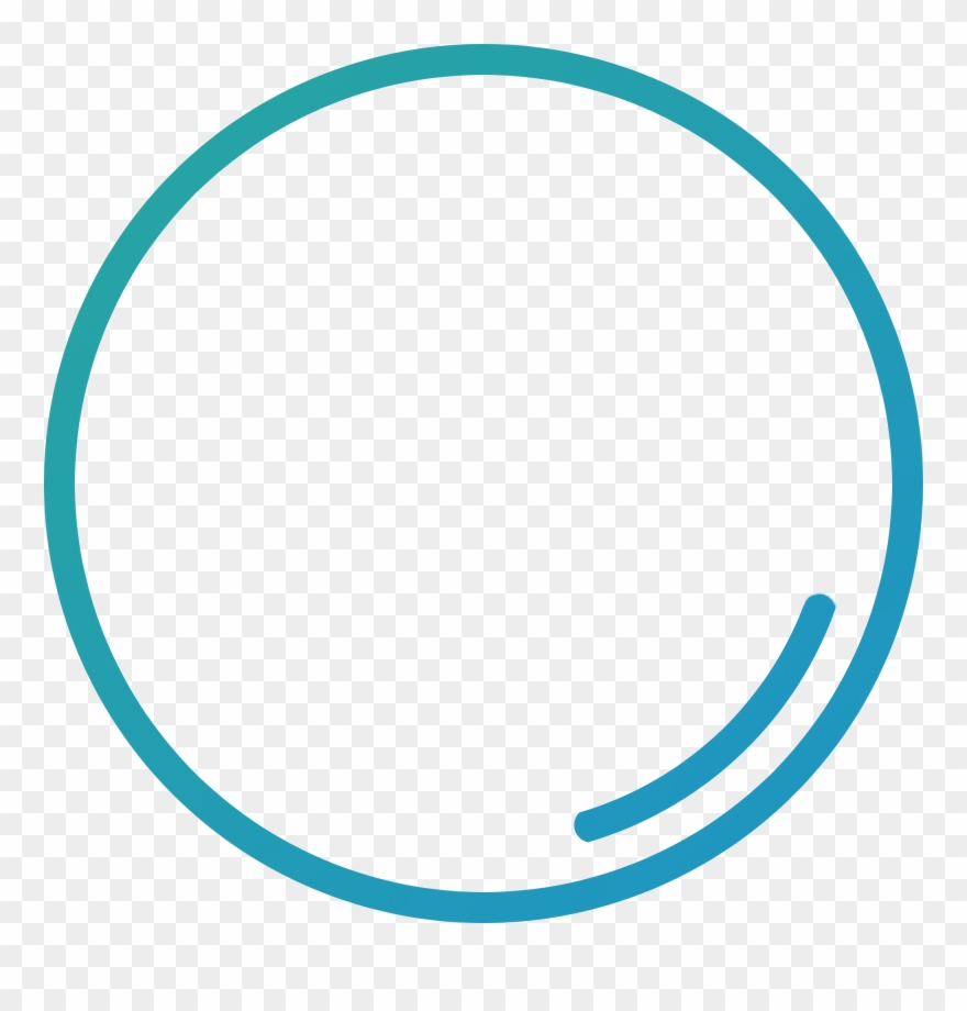 A Green And Blue Circle With A Small Blue Arc Of Circle Clipart