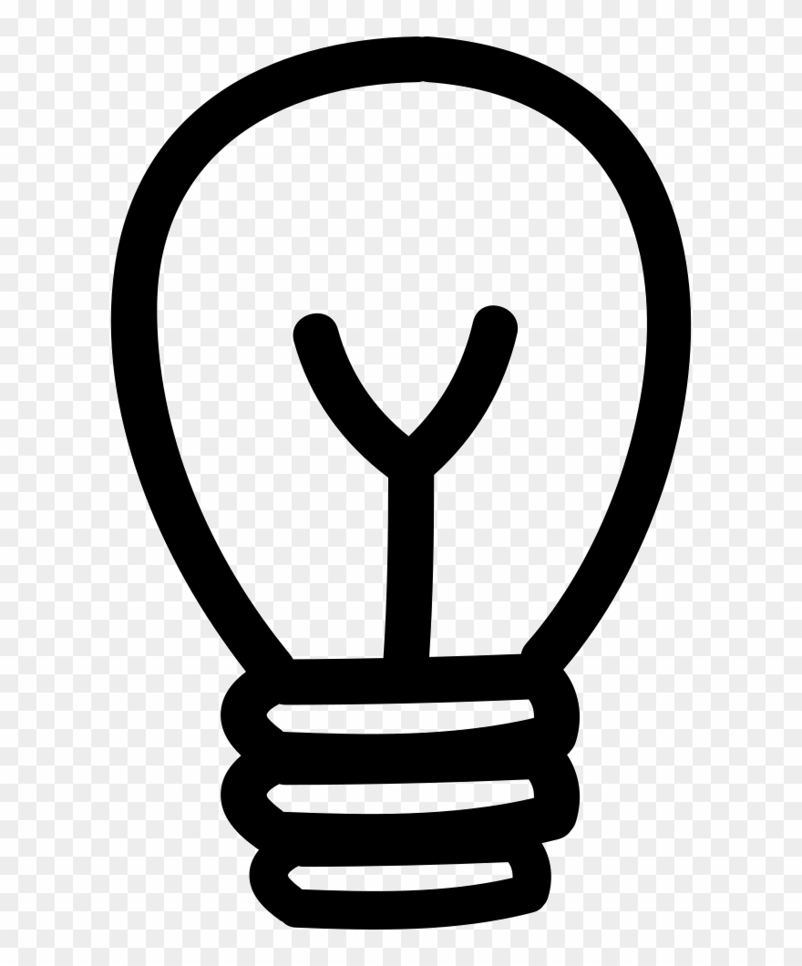 Lightbulb Hand Drawn Symbol Comments Clipart