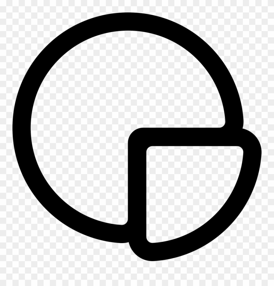 Circular Cake Graphic With Quarter Part Cutted Comments Clipart