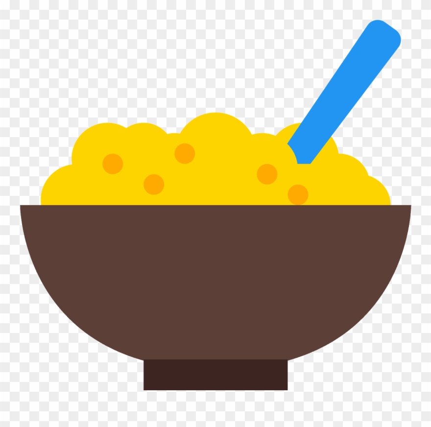 This Icon Is Has A Bowl With Porridge Inside Of It Clipart