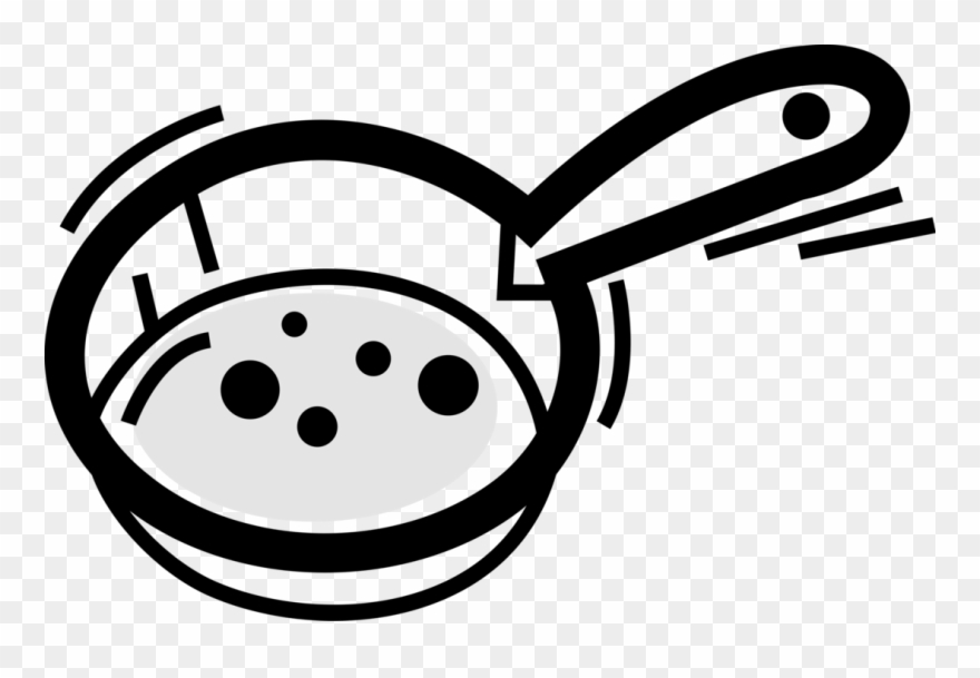 Vector Illustration Of Frying Pan, Frypan Or Skillet Clipart