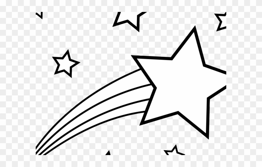 Drawn Falling Stars Printable Clipart