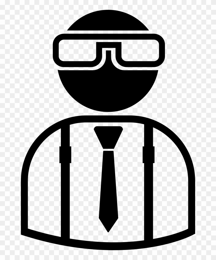 Stockbroker Wearing Glasses Suit And Tie Comments Clipart