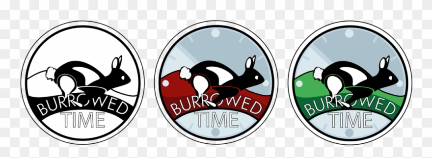 The Three Colour Variations Of Burrowed Time Clipart