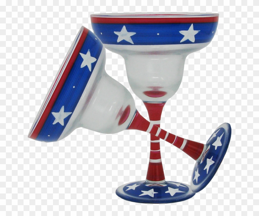 Stars/stripes Margarita Glass Patriotic Collection Clipart