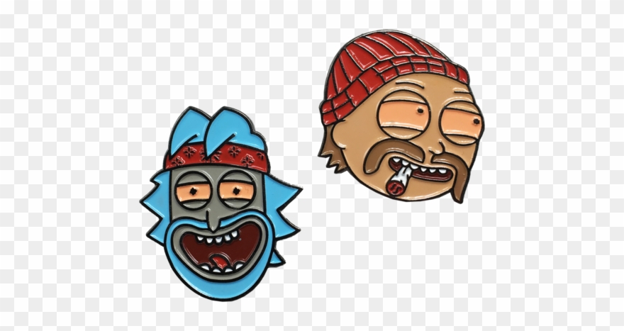 Rick Chong & Morty Cheech Pin Clipart