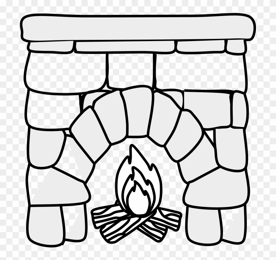 Fireplace Clipartshare Mantel Black - Png Download