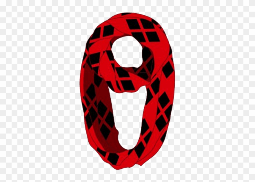 Harley Quinn Infinity Knit Scarf Clipart