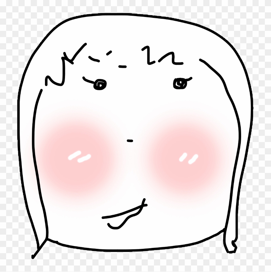 Girl Blush White Wierd Face Man Cute Stupid Derp Derpy Clipart