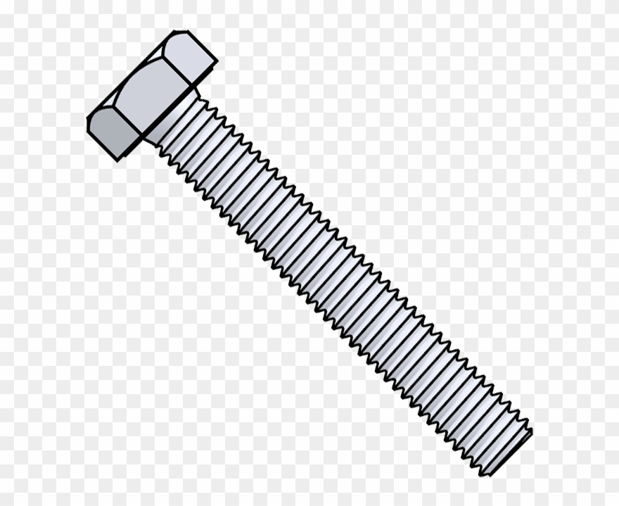 Tap Bolt, Zinc Plated Clipart