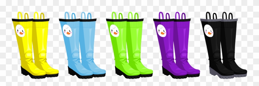 2016 Rainy Day Duckling Boots Clipart