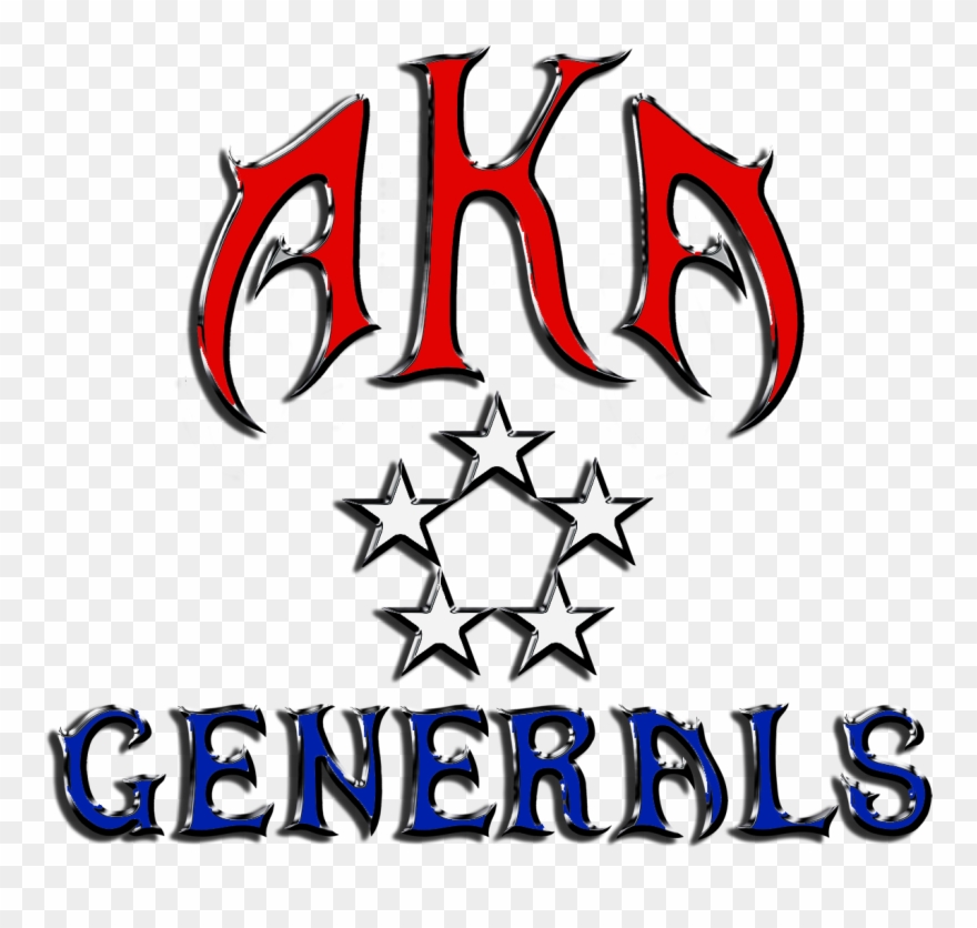 Aka Generals 5 Stars Red White Blue Web Clipart