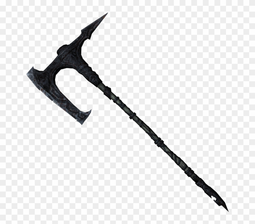 Honed Ancient Nord Battle Axe Clipart
