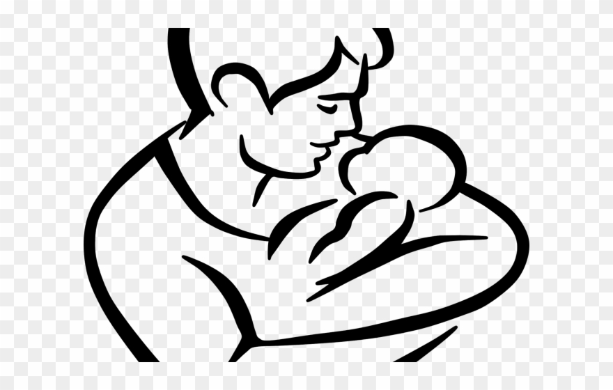 Cuddle Clipart Dad Hug - Png Download
