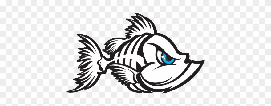 Printed Vinyl Skeleton Fishbone Clipart