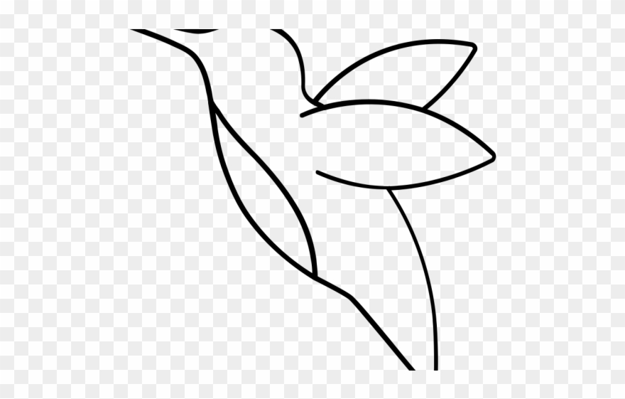 Hummingbird Clipart Flower Drawing - Png Download