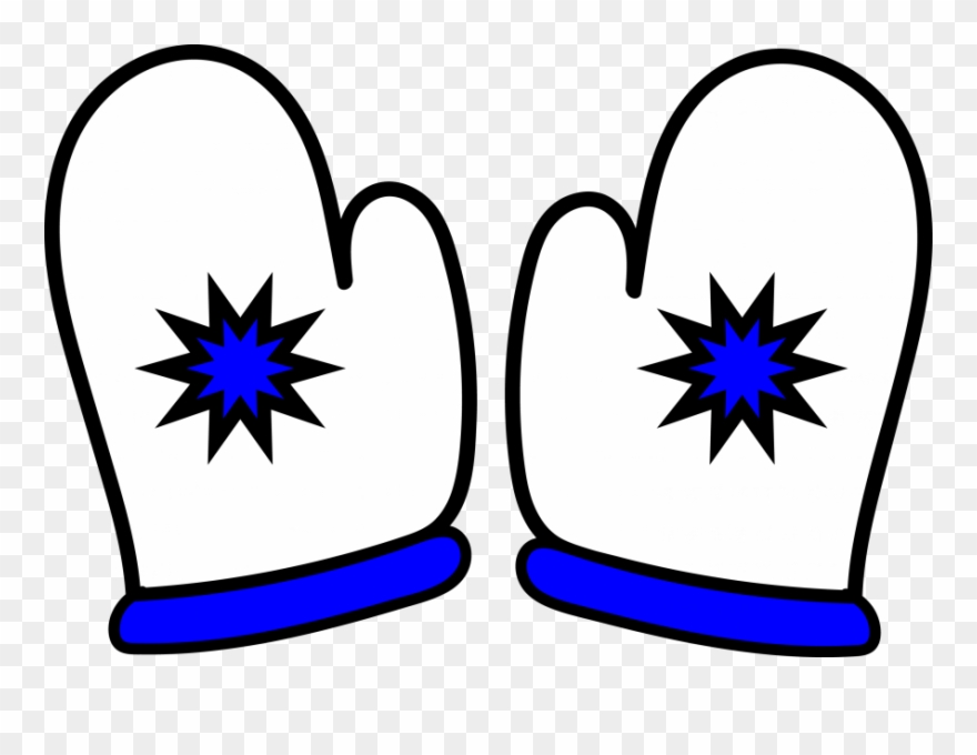 Blue Star Mittens Clipart