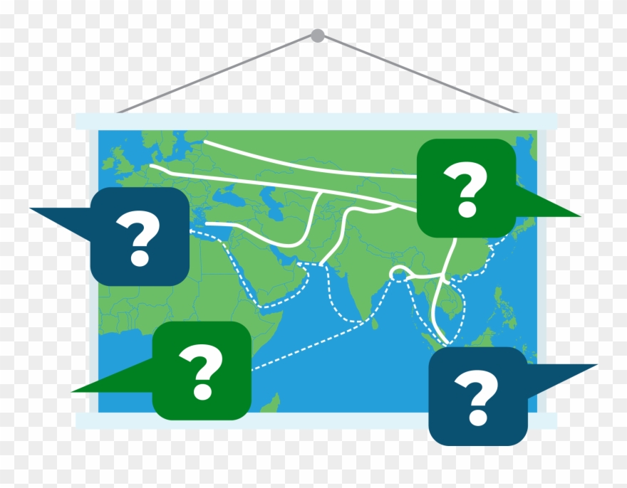 The Belt And Road Encompasses Six Economic Corridors, Clipart