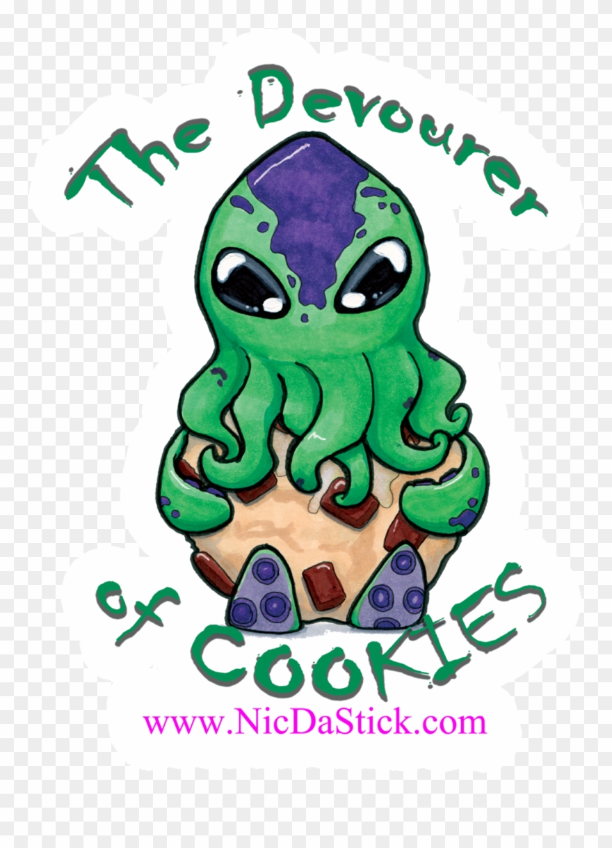 The Devourer Of Cookies Cthulhu Sticker Clipart