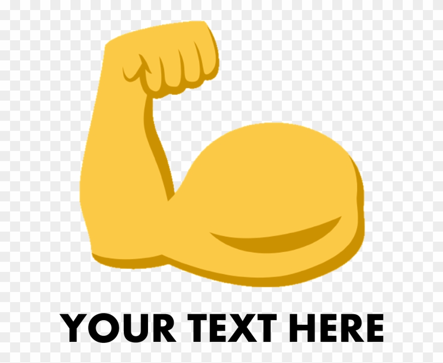 Emoji Flexed Bicep Personalized Burp Cloth Clipart