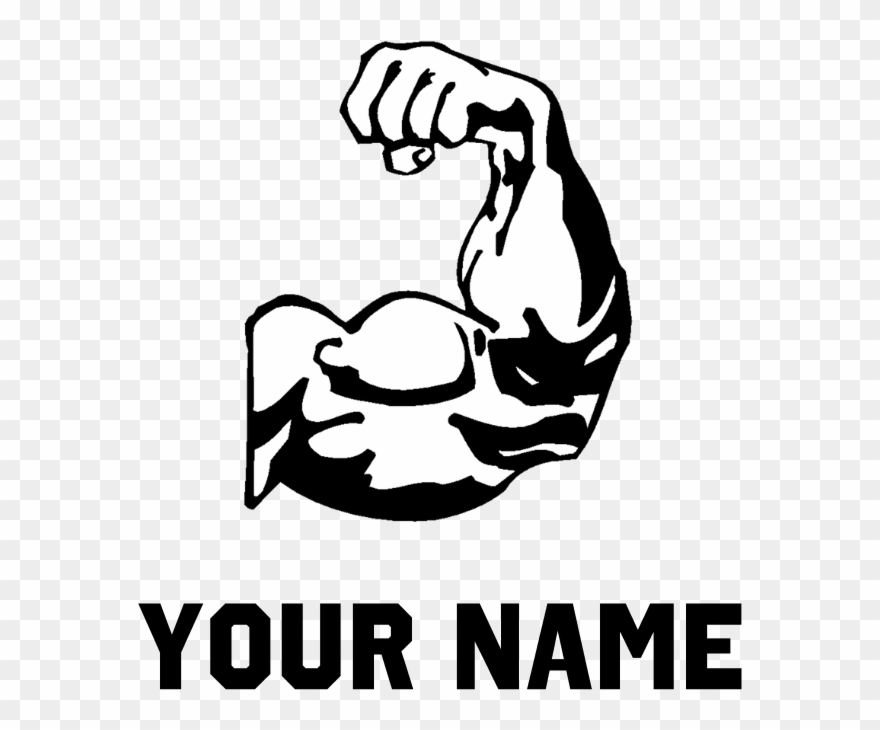 Flexing Bicep Baby Gown Clipart